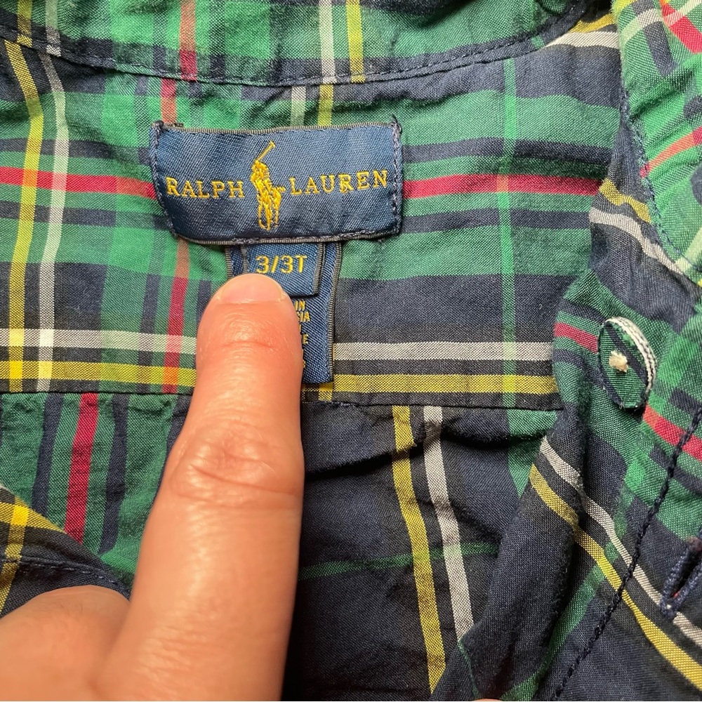 Boy’s Ralph Lauren plaid Long Sleeve Top - Picture 4 of 4